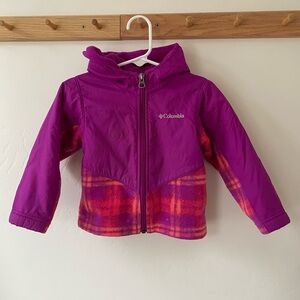 Toddler Columbia Purple and Pink Hooded Jacket 2t